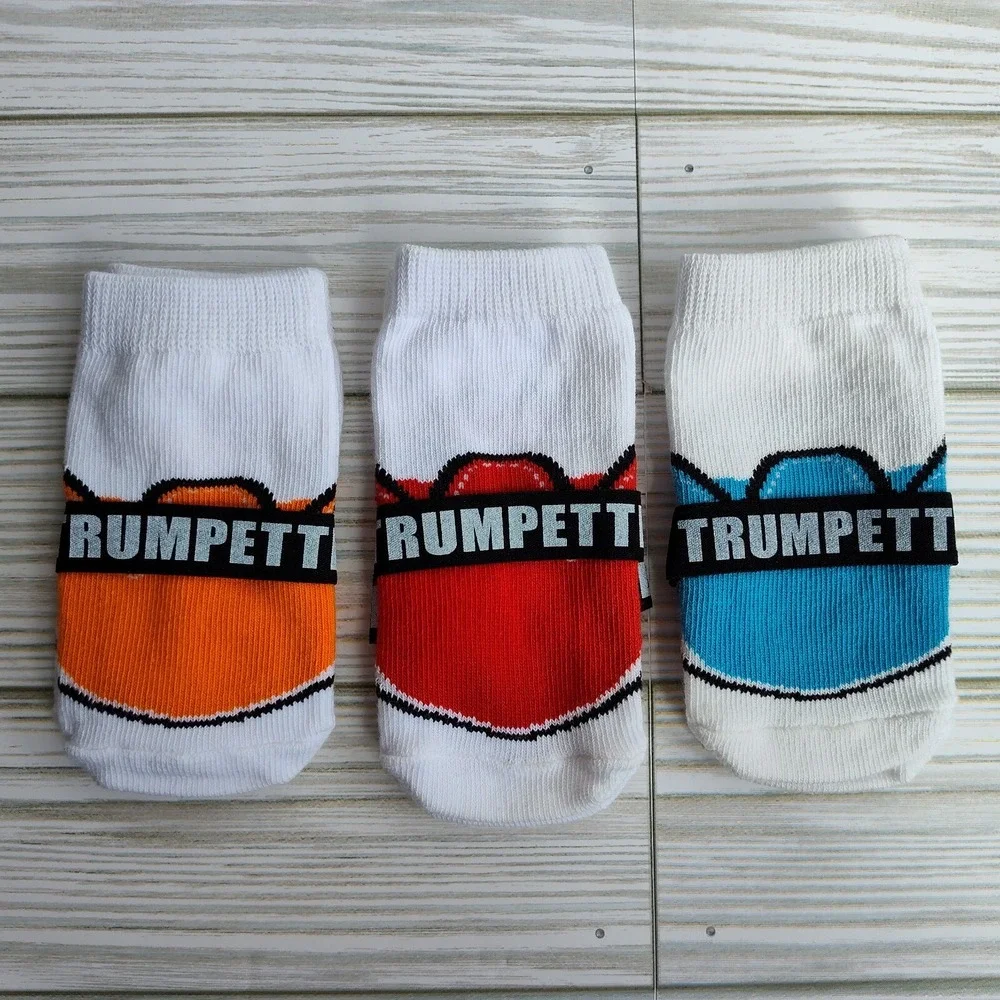 TRUMPETTE Ashton's 0-12 month Sneaker Print Baby Boy Socks‎ - 6 Pair